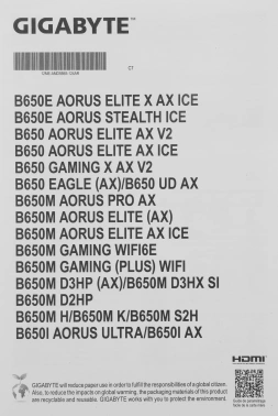 Материнская плата Gigabyte B650M AORUS ELITE