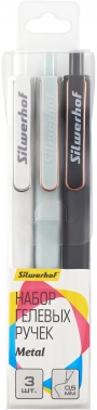 Набор ручек гелев. автоматическая Silwerhof NG Metal