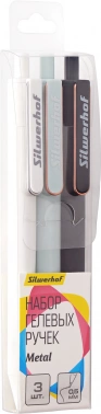 Набор ручек гелев. автоматическая Silwerhof NG Metal