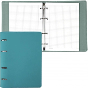 Тетрадь на кольцах Brauberg 129993 120л. клет. A5 экокожа кольца