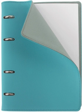 Тетрадь на кольцах Brauberg 129993 120л. клет. A5 экокожа кольца