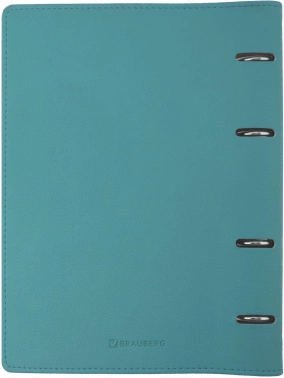 Тетрадь на кольцах Brauberg 129993 120л. клет. A5 экокожа кольца