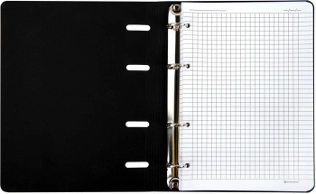 Тетрадь на кольцах Brauberg 112124 80л. клет. A5 экокожа кольца