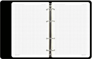 Тетрадь на кольцах Brauberg 112124 80л. клет. A5 экокожа кольца