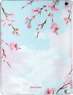 Тетрадь на кольцах Brauberg 112124 80л. клет. A5 экокожа кольца