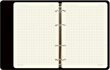 Тетрадь на кольцах Brauberg 112130 80л. клет. A5 180х220 Avocado 1диз. экокожа тиснен.ф. кольца