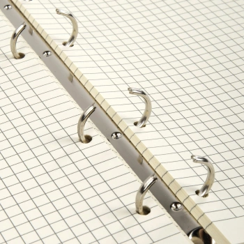 Тетрадь на кольцах Brauberg 112130 80л. клет. A5 180х220 Avocado 1диз. экокожа тиснен.ф. кольца