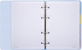 Тетрадь на кольцах Brauberg 404633 120л. клет. A5 пластик кольца