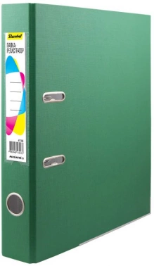 Папка-регистратор Silwerhof A4 50мм ПВХ/бумага зеленый мет.окант. сборная (упак.:2шт)