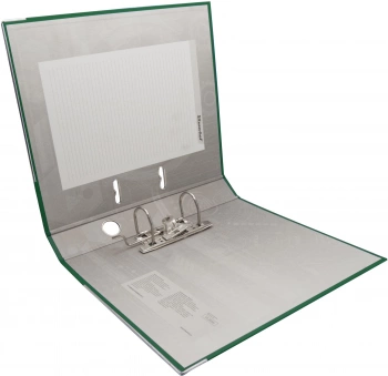 Папка-регистратор Silwerhof A4 50мм ПВХ/бумага зеленый мет.окант. сборная (упак.:2шт)