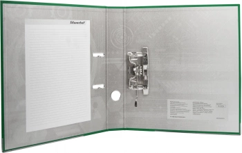 Папка-регистратор Silwerhof A4 50мм ПВХ/бумага зеленый мет.окант. сборная (упак.:2шт)