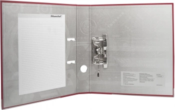 Папка-регистратор Silwerhof A4 50мм ПВХ/бумага красный мет.окант. сборная (упак.:2шт)