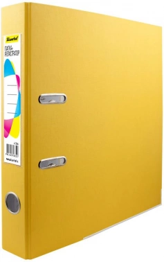 Папка-регистратор Silwerhof A4 50мм ПВХ/бумага желтый мет.окант. сборная (упак.:2шт)