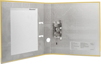 Папка-регистратор Silwerhof A4 50мм ПВХ/бумага желтый мет.окант. сборная (упак.:2шт)