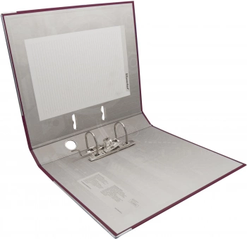 Папка-регистратор Silwerhof A4 50мм ПВХ/бумага бордовый мет.окант. сборная (упак.:2шт)