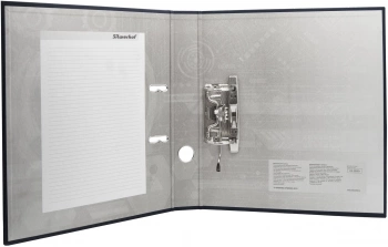 Папка-регистратор Silwerhof A4 50мм ПВХ/бумага черный без. окант. сборная (упак.:2шт)