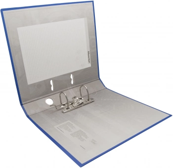 Папка-регистратор Silwerhof A4 75мм ПВХ/бумага синий без. окант. сборная (упак.:2шт)