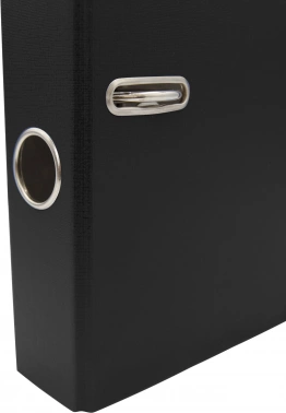 Папка-регистратор Silwerhof A4 75мм ПВХ/бумага черный без. окант. сборная (упак.:2шт)