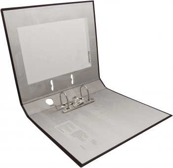 Папка-регистратор Silwerhof A4 75мм ПВХ/бумага черный без. окант. сборная (упак.:2шт)