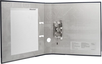 Папка-регистратор Silwerhof A4 50мм ПВХ/бумага черный мет.окант. сборная (упак.:2шт)