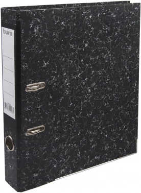 Папка-регистратор Buro A4 50мм картон/бумага черный мет.окант. сборная (упак.:2шт)