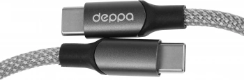 Кабель Deppa 72549 USB Type-C (m)-USB Type-C (m) 1.5м серый коробка