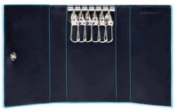 Ключница Piquadro Blue Square PC1396B2/BLU2 темно-синий натур.кожа