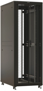 Шкаф коммутационный Hyperline (TTBR-4781-DD-RAL9004) напольный 47U 800x1000мм пер.дв.перфор. задн.дв.перфор. 2 бок.пан. 1000кг черный 910мм 153.3кг 2277мм IP20 сталь