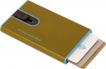 Чехол для кредитных карт Piquadro Blue Square PP4825B2BLR/G желтый натур.кожа