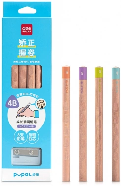 Карандаш ч/г Deli  HC123-4B