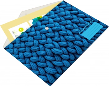 Конверт на кнопке Silwerhof Fabric A5 непрозрачный пластик 0.25мм