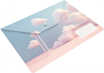 Конверт на кнопке Silwerhof Cloud A4 пластик 0.25мм
