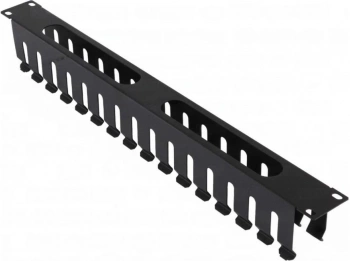 Кабельный органайзер горизонтальный NTSS NTSS-HORGС-1U-(72)-BL односторонний пальцы 1U шир.:19