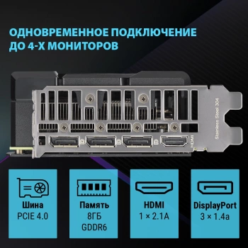 Видеокарта Asus PCI-E 4.0  DUAL-RTX4060-O8G-EVO