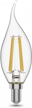 Лампа филам. Gauss Filament 11Вт цок.:E14 свеча 220B св.свеч.бел.теп. CF35 (упак.:10шт) (104801111)