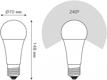 Лампа светодиодная Gauss  A70