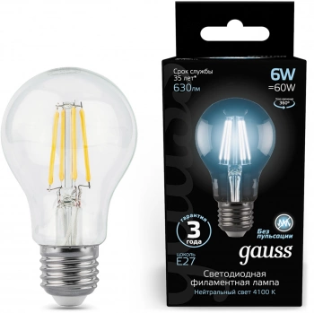 Лампа филам. Gauss Filament  A60