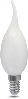 Лампа филам. Gauss Filament 5Вт цок.:E14 свеча 220B св.свеч.бел.теп. (упак.:10шт) (104201105)