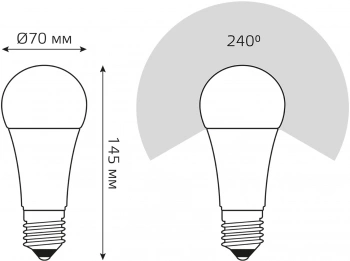 Лампа светодиодная Gauss Elementary  A67