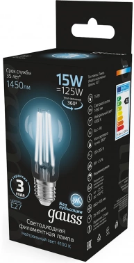 Лампа светодиодная Gauss Filament  102902215