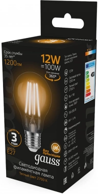 Лампа светодиодная Gauss Filament  102902112