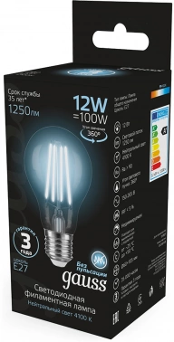 Лампа светодиодная Gauss Filament  102902212
