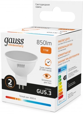 Лампа светодиодная Gauss Elementary  13511