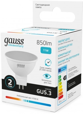 Лампа светодиодная Gauss Elementary  13521
