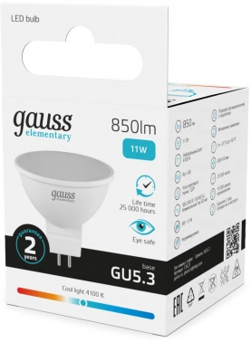 Лампа светодиодная Gauss Elementary  13521
