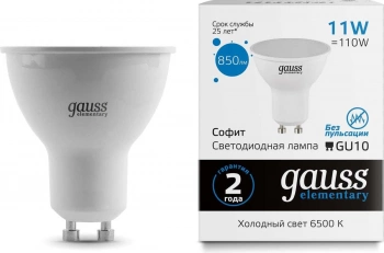 Лампа светодиодная Gauss Elementary  13631