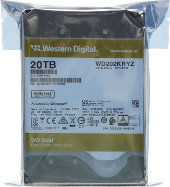 Жесткий диск WD SATA-III 20TB  WD202KRYZ