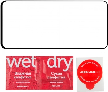 Защитное стекло для экрана Redline черный для Infinix Hot 40 Pro 2.5D 1шт. (УТ000038118)