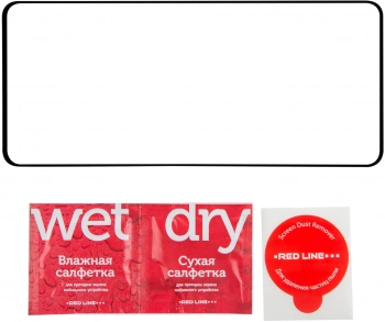 Защитное стекло для экрана Redline черный для Infinix Note 30i 2.5D 1шт. (УТ000036735)