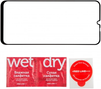 Защитное стекло для экрана Redline черный для Xiaomi Redmi A3 2.5D 1шт. (УТ000038394)